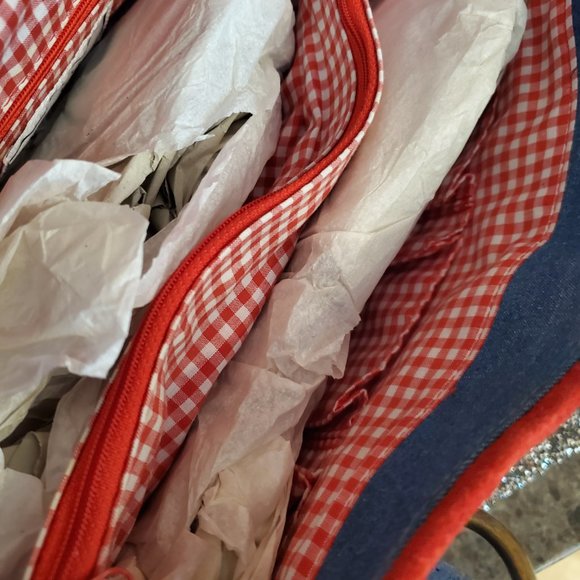 NWT Vintage Diane Gilman Blue Suede Rose Bag Purse - Picture 5 of 8